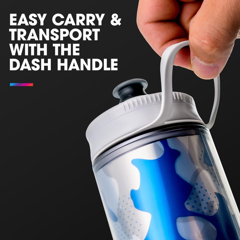 هيدراباك | زجاجة بولار - زجاجة مياه معزولة بولار سبورت - عبوة من قطعتين - خالية من مادة BPA، زجاجة ضغط للرياضة والدراجة بمقبض (أزرق فاتح، 700 مل / 24 أونصة) - Image 5